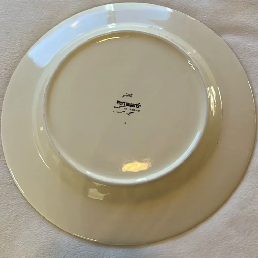 Martillo Pier 1 Imports Martillo Creme Brulee SET OF 2 DINNER Plates hammered